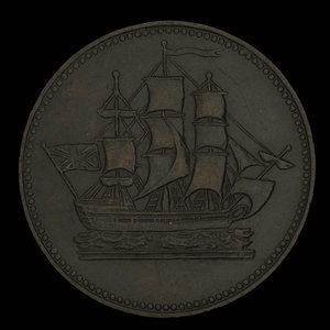Canada, unknown, 1/2 penny : 1835