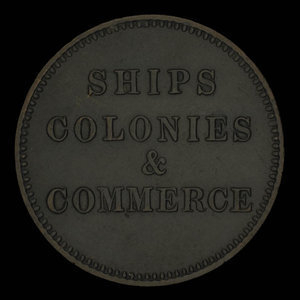 Canada, unknown, 1/2 penny : 1835
