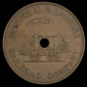 Canada, Montreal & Lachine Railroad Company, 1 fare, third class : 1850