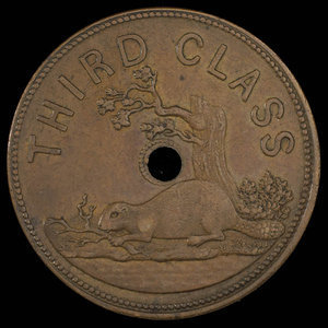 Canada, Montreal & Lachine Railroad Company, 1 fare, third class : 1850