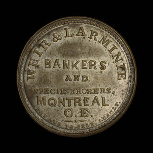Canada, Weir & Larminie, no denomination : 1863
