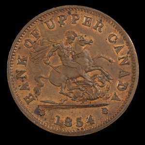 Canada, Bank of Upper Canada (York), 1 penny : 1854