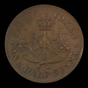 Canada, Bank of Upper Canada (York), 1/2 penny : 1857