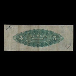Canada, R.G. Reid, 5 dollars : January 2, 1894