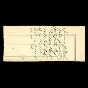 Canada, Ontario Bank, 5 dollars : August 15, 1861