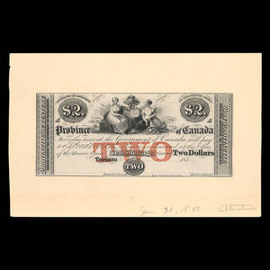 Canada, Province of Canada, 2 dollars : 1859