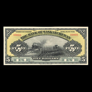 Canada, Bank of Saskatchewan, 5 dollars : May 1, 1913