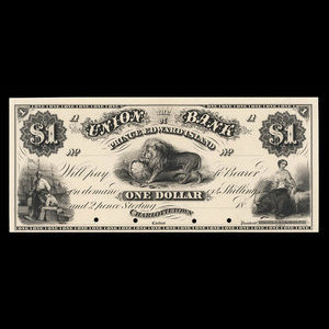 Canada, Union Bank of Prince Edward Island, 1 dollar : 1972