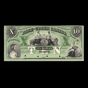 Canada, Bank of Upper Canada (York), 10 dollars : 1861