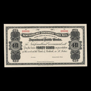 Canada, Newfoundland - Department of Public Works, 40 cents : 1909
