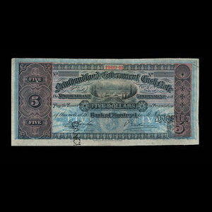 Canada, Government of Newfoundland, 5 dollars : 1911