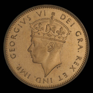 Canada, George VI, 1 cent : 1938