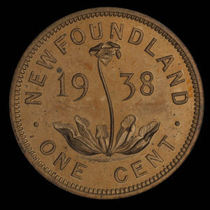 Canada, George VI, 1 cent : 1938