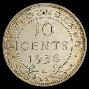 Canada, George VI, 10 cents : 1938