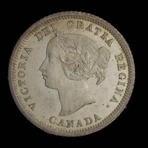 Canada, Victoria, 5 cents : 1858