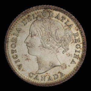 Canada, Victoria, 10 cents : 1858