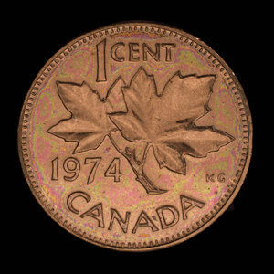Canada, Elizabeth II, 1 cent : 1974