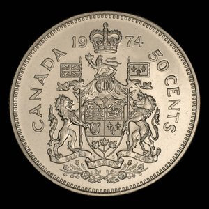 Canada, Elizabeth II, 50 cents : 1974