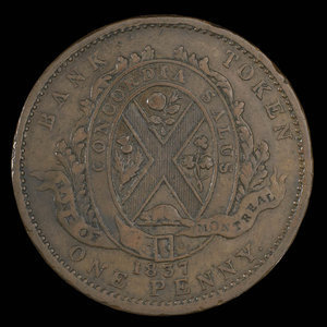 Canada, Bank of Montreal, 1 penny : 1837