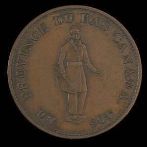 Canada, Bank of Montreal, 1/2 penny : 1837