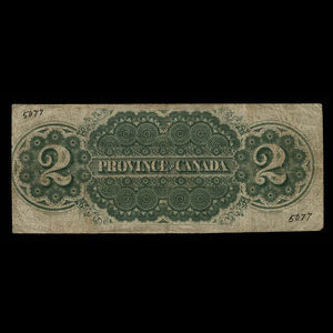 Canada, Province of Canada, 2 dollars : October 1, 1866