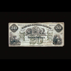 Canada, Government of Prince Edward Island, 20 dollars : February 2, 1872