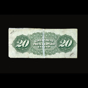 Canada, Government of Prince Edward Island, 20 dollars : February 2, 1872