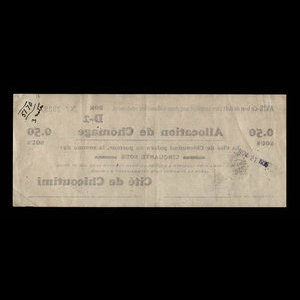 Canada, Cité de Chicoutimi, 50 cents : November 21, 1935
