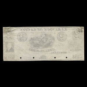 Canada, City Bank (Montreal), 2 dollars : 1850