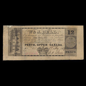 Canada, W. & J. Bell, 12 pence : May 1, 1839