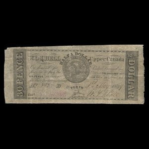 Canada, W. & J. Bell, 30 pence : May 1, 1839