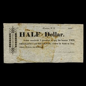 Canada, Benjamin Dewolf, 1/2 dollar : 1820