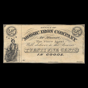 Canada, Moisic Iron Company, 25 cents : 1876