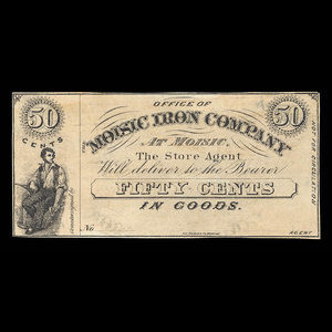 Canada, Moisic Iron Company, 50 cents : 1876