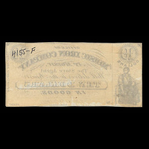 Canada, Moisic Iron Company, 10 dollars : 1876