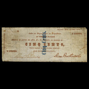 Canada, Price Brothers & Company, Ltd., 5 cents : May 1, 1873