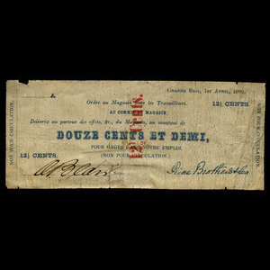 Canada, Price Brothers & Company, Ltd., 12 1/2 cents : April 1, 1880