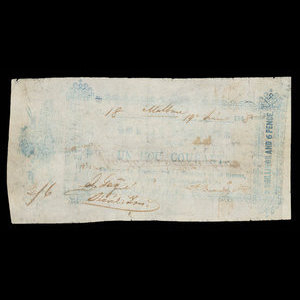 Canada, La Société de Défricheurs de la Rivière aux Sables, 1 ecu : June 19, 1848