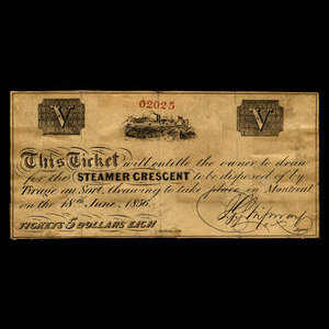Canada, Steamer Crescent, no denomination : June 28, 1856