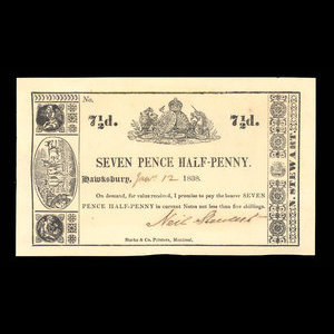 Canada, Neil Stewart, 7 1/2 pence : January 12, 1838