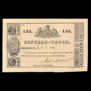 Canada, Neil Stewart, 15 pence : January 12, 1838