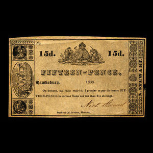 Canada, Neil Stewart, 15 pence : 1838