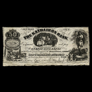 Canada, Kathairon Bank, no denomination : 1887