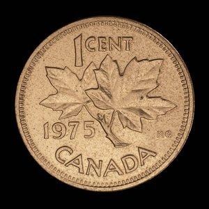 Canada, Elizabeth II, 1 cent : 1975