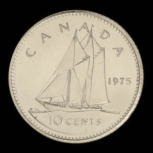 Canada, Elizabeth II, 10 cents : 1975