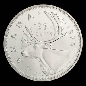 Canada, Elizabeth II, 25 cents : 1975
