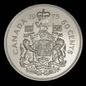 Canada, Elizabeth II, 50 cents : 1975
