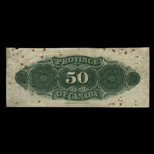 Canada, Province of Canada, 50 dollars : October 1, 1866