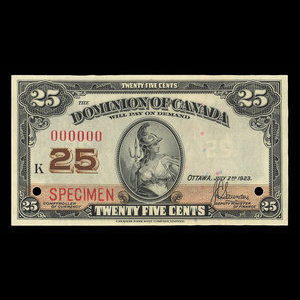 Canada, Dominion of Canada, 25 cents : July 2, 1923