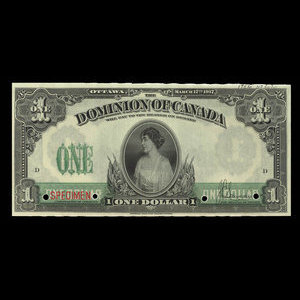 Canada, Dominion of Canada, 1 dollar : March 17, 1917